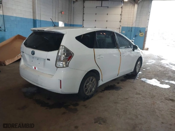 2012 Toyota Prius v Two with VIN JTDZN3EU9C3185934, listed as a IAAI auction lot 42019970 with 1 mi miles. Bid and sale history available at carsss.com. Image 4.