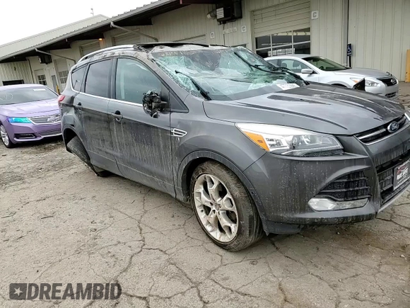2015 Ford Escape Titanium with VIN 1FMCU9J98FUC46195, listed as a Copart auction lot 47733665 with 0 mi miles and Salvage Title. Bid and sale history available at carsss.com. Image 12.