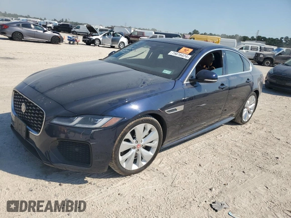 2022 Jaguar XF R-Dynamic SE with VIN SAJBL4GX6NCY92384, listed as a Copart auction lot 75616424 with 0 mi miles and Salvage Title. Bid and sale history available at carsss.com. Image 1.