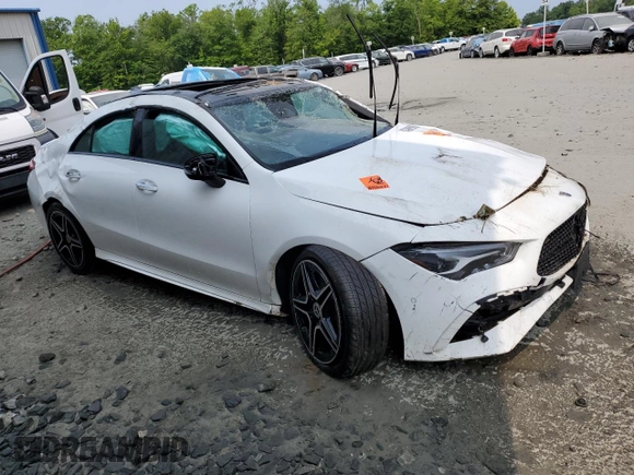 2024 Mercedes-Benz CLA 250 with VIN W1K5J4HBXRN454116, listed as a Copart auction lot 59536385 with Not provided miles and Salvage title. Bid and sale history available at DreamBid. Image 4.