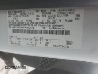 2015 Ford Transit XL z VIN 1FBZX2ZM4FKA42578, wystawiony jako Copart lot #61664395 z przebiegiem 199 174 mil mil oraz Szkoda całkowita • Salvage title. Historia ofert i sprzedaży dostępna na DreamBid. Obrazek 13.
