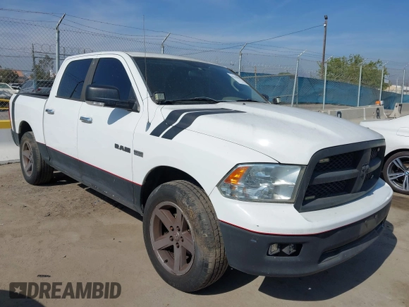 2010 Dodge 1500 SLT with VIN 1D7RB1CT8AS241944, listed as a IAAI auction lot 42143093 with 183,829 mi miles and . Bid and sale history available at carsss.com. Image 1.