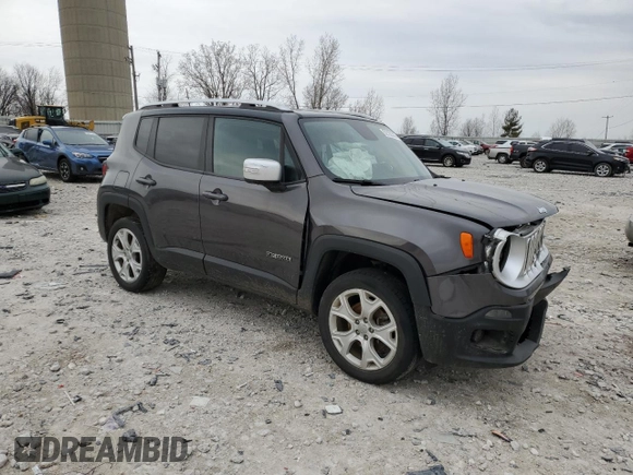 2018 Jeep Renegade Limited with VIN ZACCJBDB1JPG97532, listed as a Copart auction lot 52162345 with Not provided miles and Clean title. Bid and sale history available at DreamBid. Image 4.