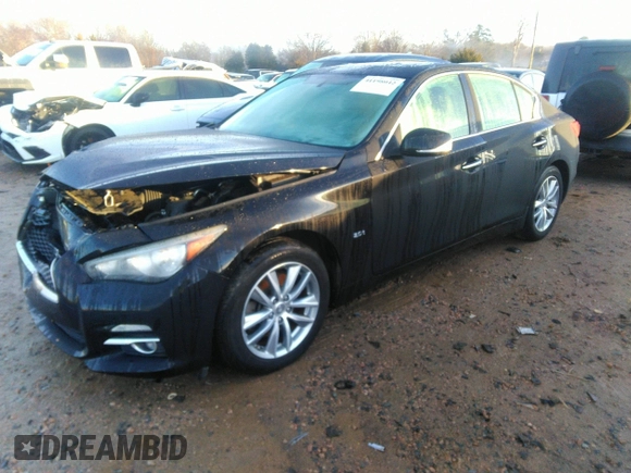 2016 Infiniti Q50 2.0t Premium with VIN JN1CV7AR5GM253535, listed as a IAAI auction lot 41198042 with 53,313 mi miles. Bid and sale history available at carsss.com. Image 2.