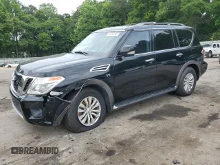 2018 Nissan Armada SL z VIN JN8AY2NDXJX000735, wystawiony jako Copart lot #57090485 z przebiegiem 85 293 mil mil oraz Szkoda całkowita • Salvage title. Historia ofert i sprzedaży dostępna na DreamBid. Obrazek 1.