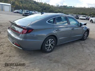 2021 Hyundai Sonata Hybrid Blue with VIN KMHL24JJ4MA033794, listed as a Copart auction lot 70527553 with 119,330 mi miles. Bid and sale history available at carsss.com. Image 3.
