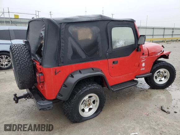 1999 Jeep Wrangler Sport with VIN 1J4FY19S1XP414364, listed as a Copart auction lot 43605485 with 184,363 mi miles and Non Repairable. Bid and sale history available at carsss.com. Image 3.