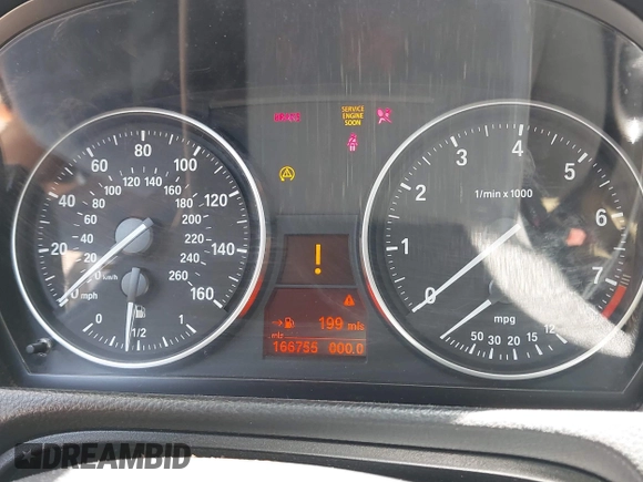 2008 BMW 3 Series 328xi with VIN WBAVC73508KX90393, listed as a IAAI auction lot 42551963 with 166,755 mi miles and . Bid and sale history available at DreamBid. Image 7.