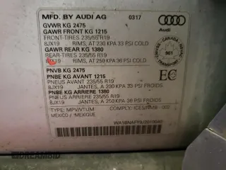 2018 Audi Q5 Premium Plus with VIN WA1BNAFY9J2010040, listed as a Copart auction lot 39768403 with 52,815 mi miles. Bid and sale history available at carsss.com. Image 13.