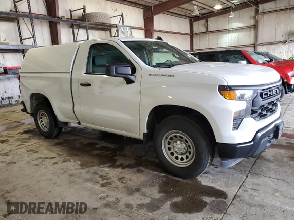 2023 Chevrolet Silverado 1500 Work Truck with VIN 3GCNAAEK3PG365233, listed as a Copart auction lot 51585885 with 124,297 mi miles and Clean Title. Bid and sale history available at DreamBid. Image 4.