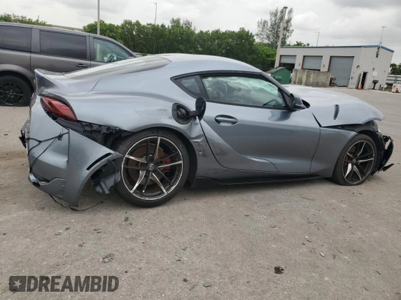 2020 Toyota GR Supra 3.0 with VIN WZ1DB4C06LW032954, listed as a Copart auction lot 62510144 with 0 mi miles and Salvage Title. Bid and sale history available at carsss.com. Image 3.