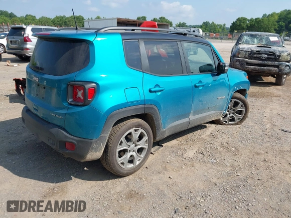 2020 Jeep Renegade Limited with VIN ZACNJAD18LPL69647, listed as a IAAI auction lot 42435120 with 62,767 mi miles and . Bid and sale history available at DreamBid. Image 4.