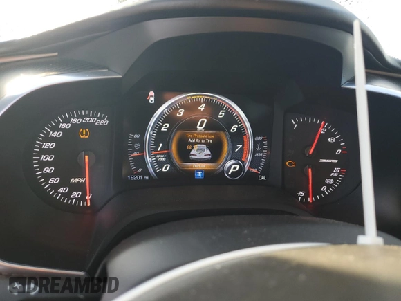 2017 Chevrolet Corvette Z06 3LZ with VIN 1G1YU2D6XH5607015, listed as a Copart auction lot 83753354 with 19,201 mi miles and Salvage Title. Bid and sale history available at carsss.com. Image 9.