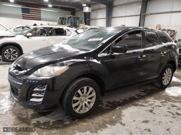 2011 Mazda CX-7 i SV with VIN JM3ER2A59B0380645, listed as a Copart auction lot 45112205 with 187,332 mi miles and Salvage Title. Bid and sale history available at carsss.com. Image 1.