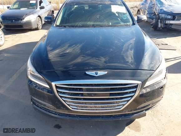 2016 Hyundai Genesis 3.8L with VIN KMHGN4JE6GU143843, listed as a IAAI auction lot 41291109 with 96,749 mi miles. Bid and sale history available at carsss.com. Image 13.
