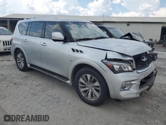 2017 Infiniti QX80 with VIN JN8AZ2NE0H9150244, listed as a Copart auction lot 69661914 with 0 mi miles and Salvage Title. Bid and sale history available at carsss.com. Image 4.