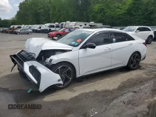 2023 Hyundai Elantra N Line z VIN KMHLR4AF4PU433901, wystawiony jako Copart lot #58229395 z przebiegiem Nie podano mil oraz Szkoda całkowita • Salvage title. Historia ofert i sprzedaży dostępna na DreamBid. Obrazek 1.