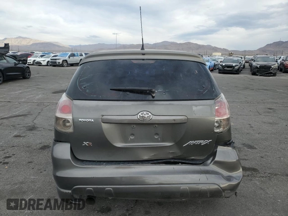 2008 Toyota Matrix STD with VIN 2T1KR30E28C706853, listed as a Copart auction lot 50926795 with 209,598 mi miles and Salvage Title. Bid and sale history available at DreamBid. Image 6.