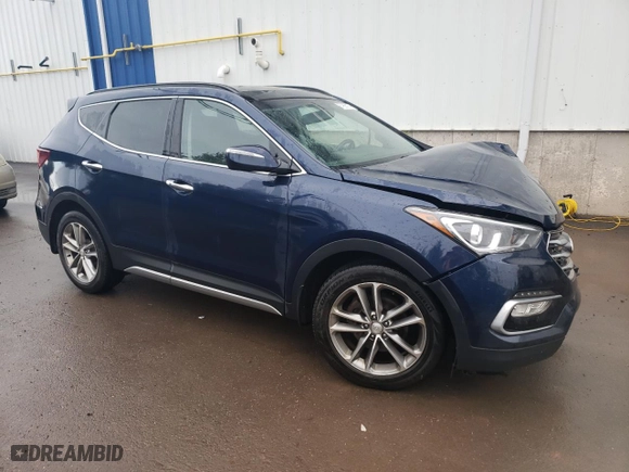 2018 Hyundai Santa Fe Sport Limited with VIN 5XYZUDLA5JG558526, listed as a Copart auction lot 67925074 with 176,766 mi miles and Salvage Title. Bid and sale history available at carsss.com. Image 4.
