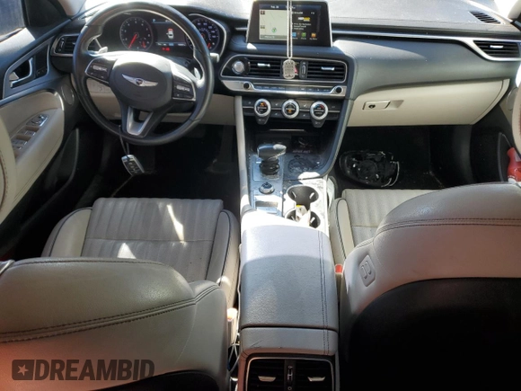 2019 Genesis G70 Advanced with VIN KMTG34LA4KU012313, listed as a Copart auction lot 47349625 with 158,507 mi miles and Salvage title. Bid and sale history available at DreamBid. Image 8.