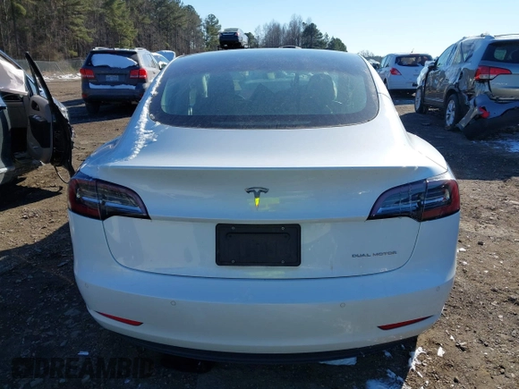 2020 Tesla Model 3 Long Range with VIN 5YJ3E1EB1LF621185, listed as a IAAI auction lot 41375686 with 92,044 mi miles. Bid and sale history available at carsss.com. Image 17.
