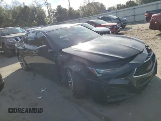 2021 Acura TLX w/Advance Package with VIN 19UUB5F60MA000571, listed as a Copart auction lot 88580765 with 75,572 mi miles and Salvage Title. Bid and sale history available at carsss.com. Image 4.