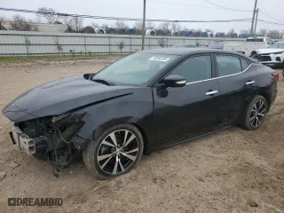 2017 Nissan Maxima SV with VIN 1N4AA6AP6HC445214, listed as a Copart auction lot 48558795 with 89,885 mi miles and Salvage Title. Bid and sale history available at carsss.com. Image 1.