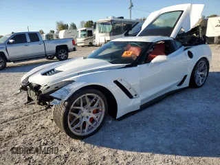 2017 Chevrolet Corvette Grand Sport 1LT with VIN 1G1YV2D70H5124493, listed as a Copart auction lot 77168454 with 0 mi miles and Salvage Title. Bid and sale history available at carsss.com. Image 1.