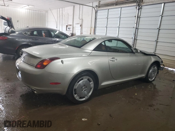 2003 Lexus SC 430 with VIN JTHFN48Y530038467, listed as a Copart auction lot 54416015 with 167,053 mi miles and Salvage Title. Bid and sale history available at DreamBid. Image 3.