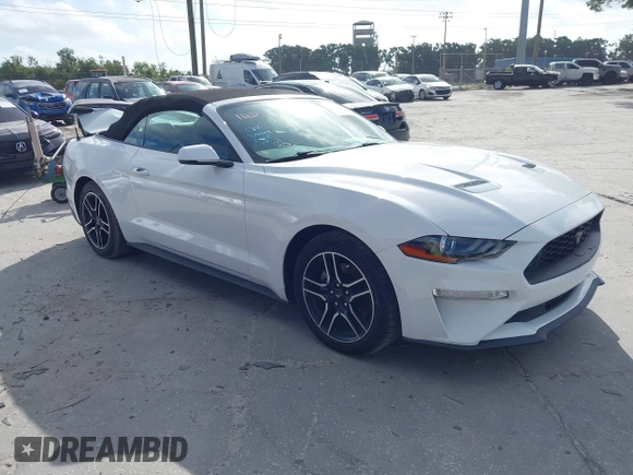 2018 Ford Mustang EcoBoost Premium with VIN 1FATP8UH7J5118080, listed as a IAAI auction lot 41955307 with 93,378 mi miles and . Bid and sale history available at carsss.com. Image 1.