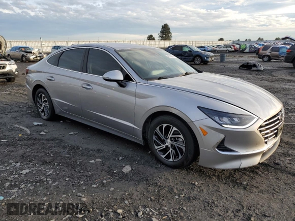2020 Hyundai Sonata Hybrid Blue with VIN KMHL24JJXLA013810, listed as a Copart auction lot 85705614 with 211,019 mi miles and Clean Title. Bid and sale history available at carsss.com. Image 4.