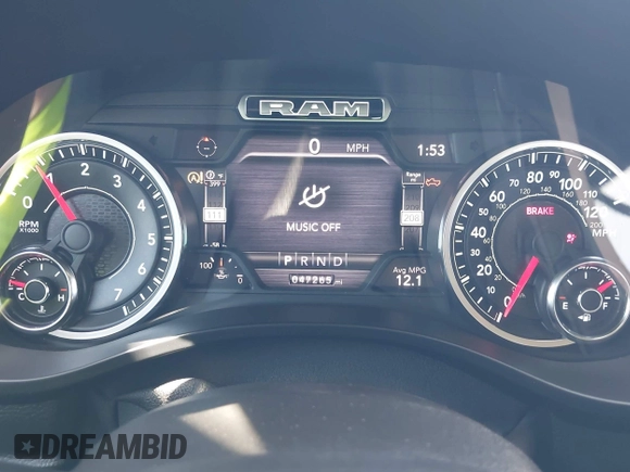 2021 Ram 1500 Laramie with VIN 1C6SRFJT7MN719238, listed as a IAAI auction lot 42482214 with 47,265 mi miles and . Bid and sale history available at DreamBid. Image 7.
