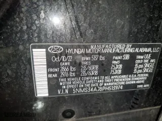 2023 Hyundai Santa Fe SEL with VIN 5NMS34AJ8PH513974, listed as a Copart auction lot 78438184 with 44,203 mi miles and Clean Title. Bid and sale history available at carsss.com. Image 13.