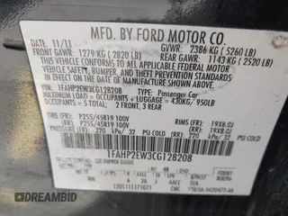 2012 Ford Taurus SEL z VIN 1FAHP2EW3CG128208, wystawiony jako IAAI lot #41020348 z przebiegiem 161 794 mil mil oraz . Historia ofert i sprzedaży dostępna na DreamBid. Obrazek 9.