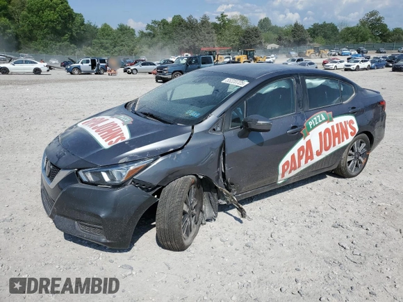 2021 Nissan Versa SV with VIN 3N1CN8EV3ML826239, listed as a Copart auction lot 55220725 with 89,019 mi miles and Salvage Title. Bid and sale history available at DreamBid. Image 1.