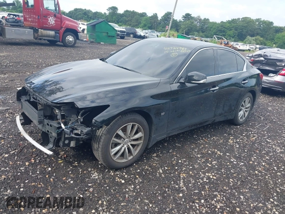 2015 Infiniti Q50 Premium with VIN JN1BV7AR8FM407956, listed as a IAAI auction lot 42724981 with 99,507 mi miles and . Bid and sale history available at DreamBid. Image 2.