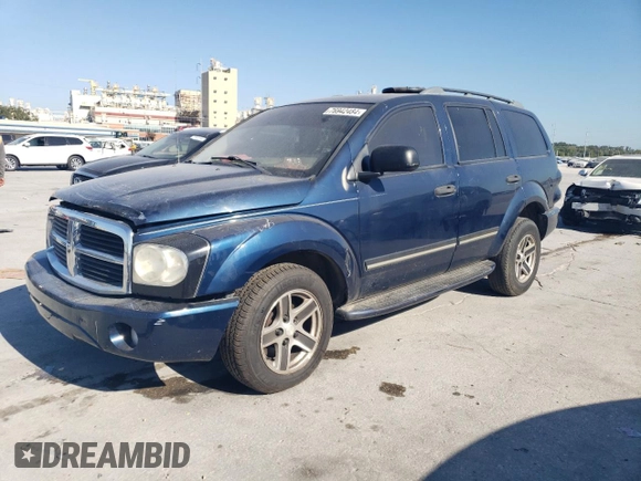 2005 Dodge Durango Limited z VIN 1D8HD58D75F502828, wystawiony jako Copart lot #76942484 z przebiegiem 266 404 mil mil oraz Czysty tytuł • Clean title. Historia ofert i sprzedaży dostępna na DreamBid. Obrazek 1.