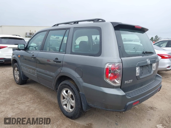 2007 Honda Pilot LX with VIN 5FNYF281X7B006877, listed as a IAAI auction lot 41595667 with 255,799 mi miles. Bid and sale history available at carsss.com. Image 3.