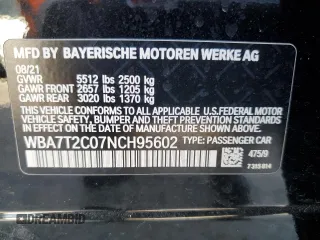 2022 BMW 7 Series 740i with VIN WBA7T2C07NCH95602, listed as a Copart auction lot 72067674 with 136,950 mi miles and Salvage Title. Bid and sale history available at carsss.com. Image 12.