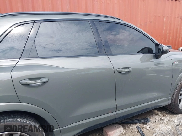 2023 Audi Q3 S line Premium with VIN WA1DECF34P1150360, listed as a IAAI auction lot 42694889 with 19,489 mi miles and . Bid and sale history available at DreamBid. Image 14.