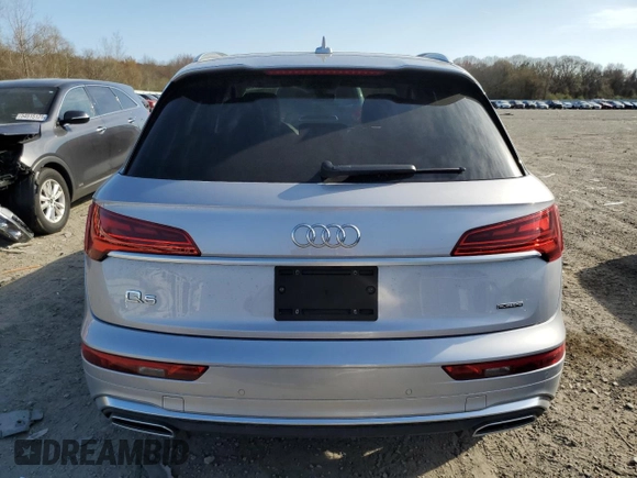 2024 Audi Q5 S line Premium Plus with VIN WA1EAAFY5R2036249, listed as a Copart auction lot 54436925 with 6,945 mi miles and Salvage title. Bid and sale history available at DreamBid. Image 6.