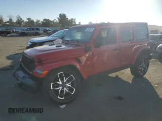 2024 Jeep Wrangler Willys z VIN 1C4RJXN64RW149094, wystawiony jako Copart lot #42458915 z przebiegiem 872 mil mil oraz Szkoda całkowita • Salvage title. Historia ofert i sprzedaży dostępna na DreamBid. Obrazek 1.