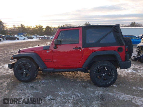 2014 Jeep Wrangler Sport with VIN 1C4AJWAG9EL295931, listed as a IAAI auction lot 41362815 with 104,881 mi miles and . Bid and sale history available at carsss.com. Image 14.