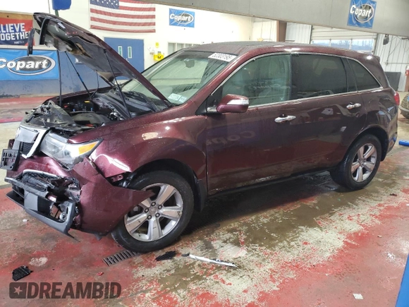 2011 Acura MDX Tech Pkg with VIN 2HNYD2H6XBH515446, listed as a Copart auction lot 52303195 with 167,296 mi miles and Salvage Title. Bid and sale history available at carsss.com. Image 1.