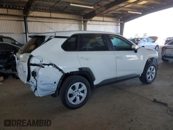 2024 Toyota RAV4 LE with VIN 2T3K1RFV2RC282195, listed as a Copart auction lot 42777655 with 4,836 mi miles and Salvage Title. Bid and sale history available at carsss.com. Image 3.
