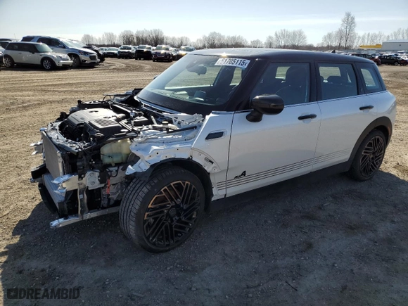 2024 MINI Clubman Cooper S with VIN WMWXJ1C02R2V49713, listed as a Copart auction lot 51705115 with 5,167 mi miles and Clean Title. Bid and sale history available at carsss.com. Image 1.