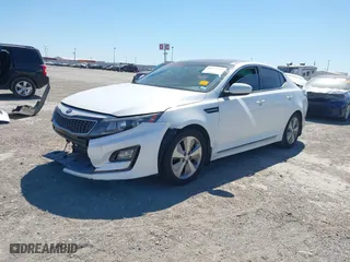 2014 Kia Optima Hybrid EX with VIN KNAGN4AD9E5068071, listed as a IAAI auction lot 41777990 with 144,795 mi miles. Bid and sale history available at carsss.com. Image 2.