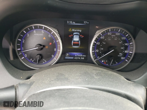 2017 Infiniti Q50 Sport with VIN JN1EV7AP9HM743324, listed as a Copart auction lot 59636665 with 67,908 mi miles and Salvage title. Bid and sale history available at DreamBid. Image 9.