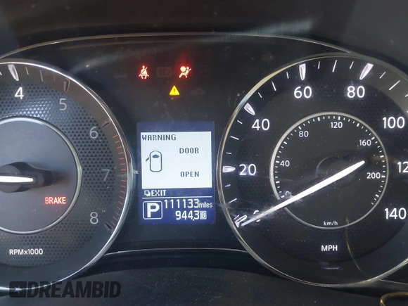 2019 Nissan Armada Platinum with VIN JN8AY2NF1K9350665, listed as a IAAI auction lot 41371514 with 111,133 mi miles. Bid and sale history available at carsss.com. Image 7.