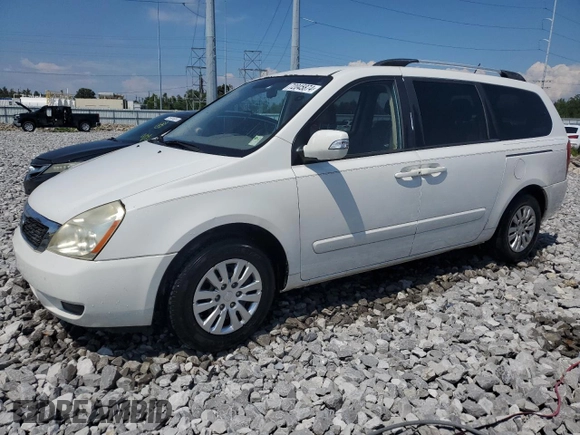 2012 Kia Sedona LX with VIN KNDMG4C75C6437393, listed as a Copart auction lot 72045874 with 163,501 mi miles and Non Repairable. Bid and sale history available at carsss.com. Image 1.